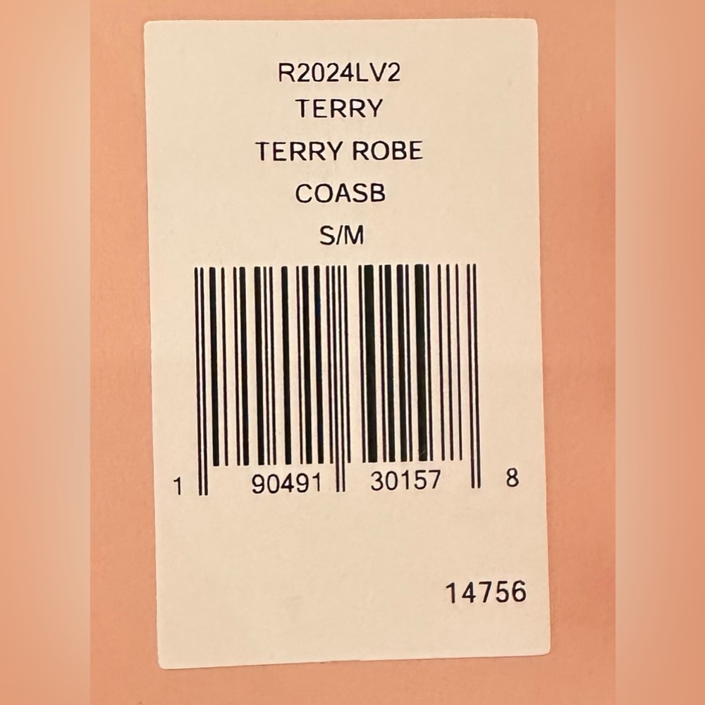 New With Tags: Eberjey Unisex Terry Robe In Size S/M - Picture 12 of 12